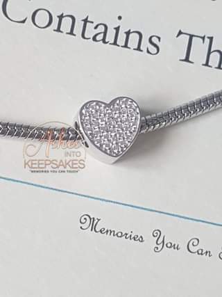 Heart Cz Charm