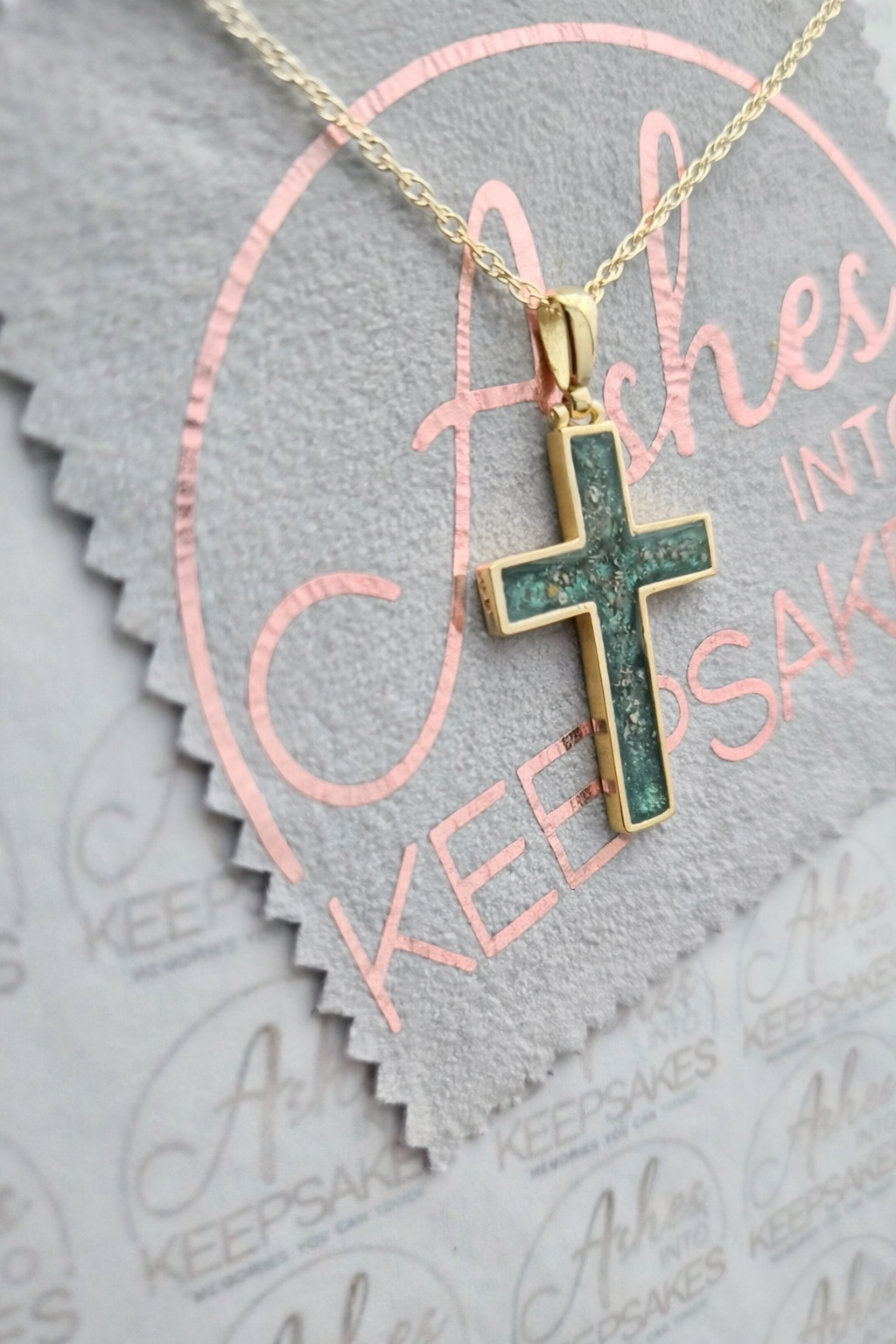 Gold Memorial Cross Pendant